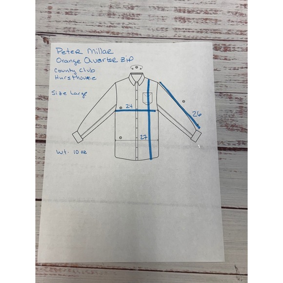 Peter Millar Orange Quarter Zip Pullover Golf Shirt Club Hurstbourne Men's Large - Picture 7 of 7